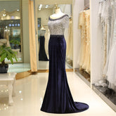 Beaded Mermaid Evening Gown - FashionByTeresa